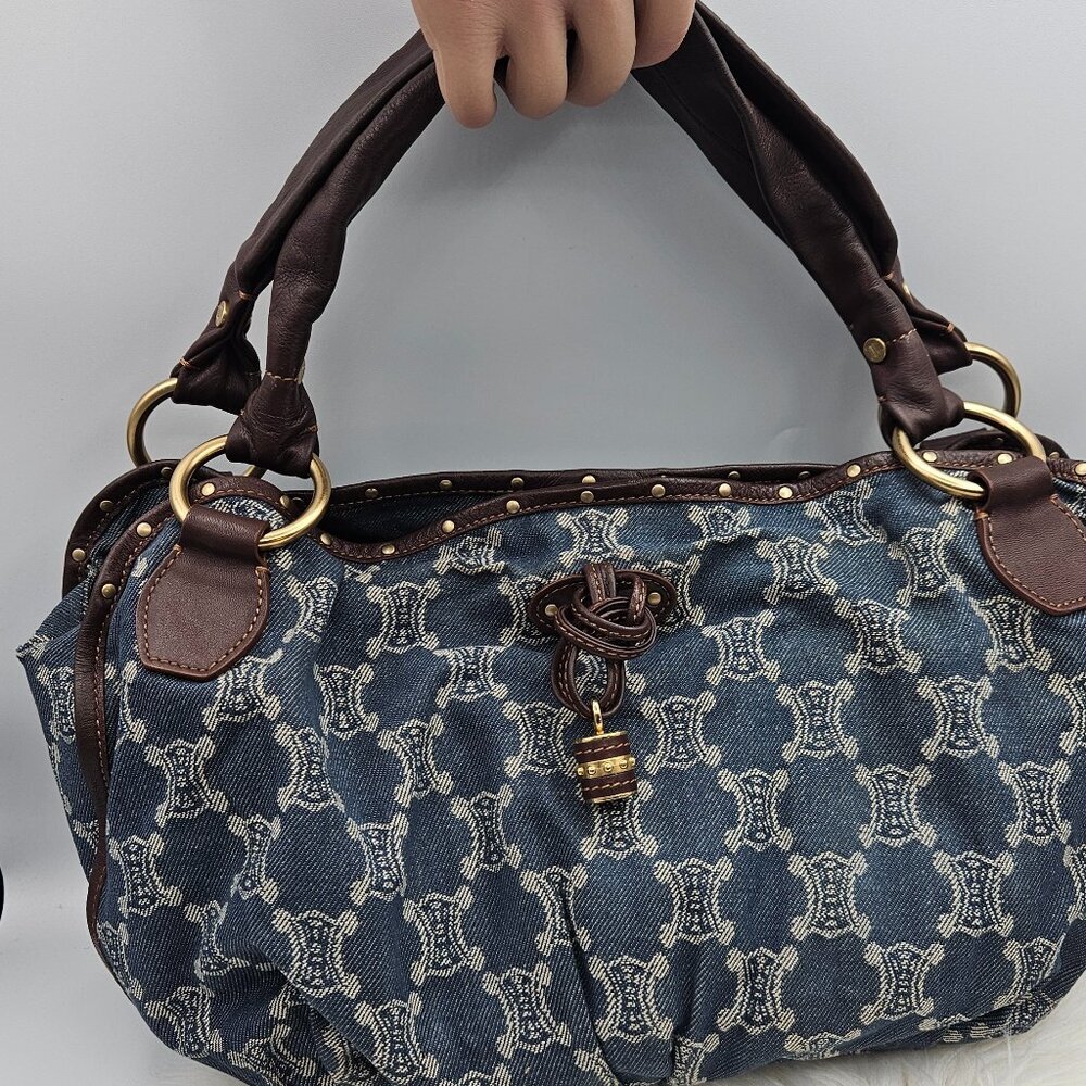 Céline Denim Hobo Shoulder Bag